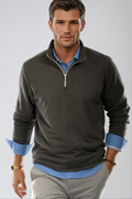 Buki Voey Quarter Zip Sweatshirt - Charcoal Gray — main product shot