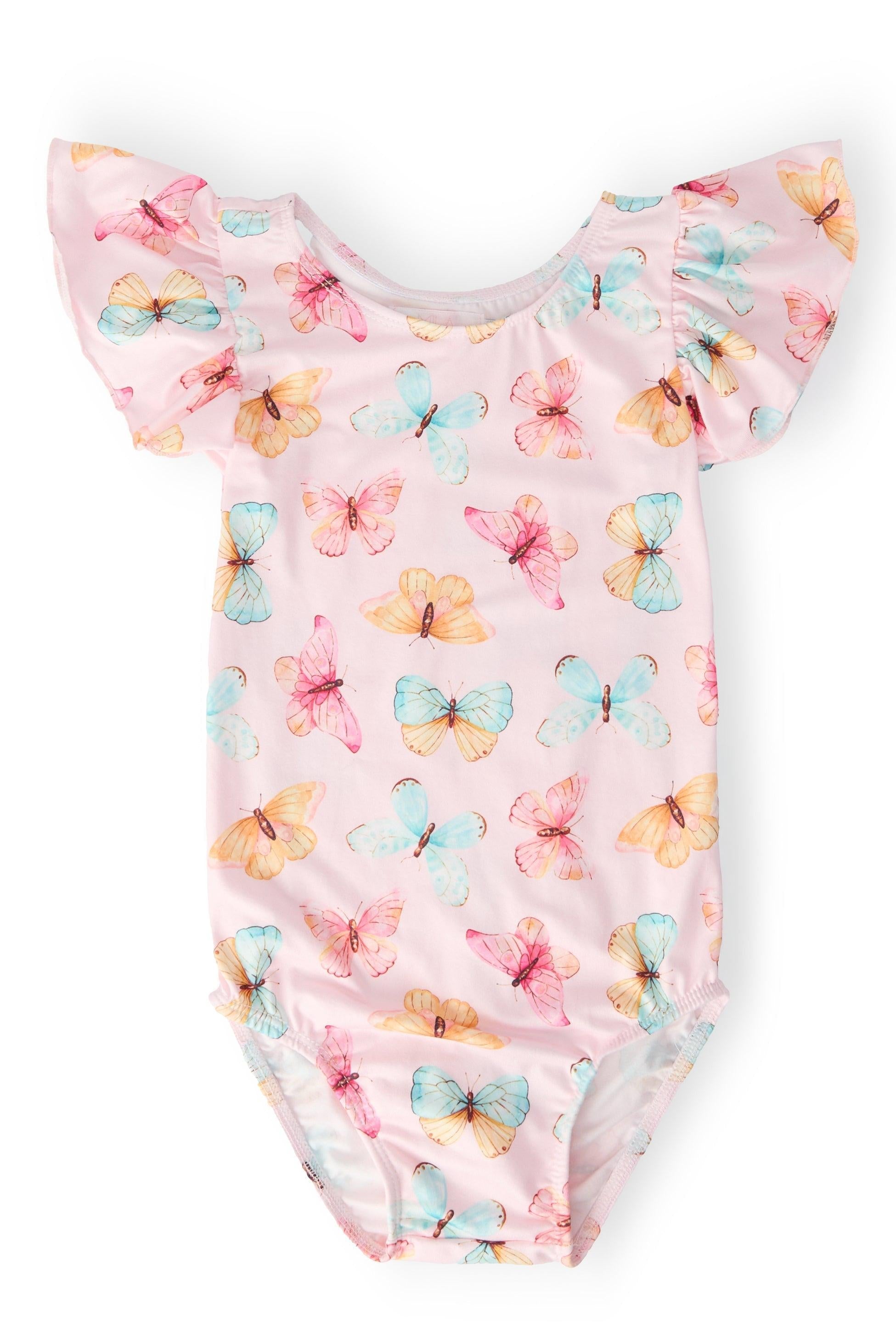 Mila & Rose ® Butterfly Kisses S/S Flutter Sleeve Leotard — main product shot