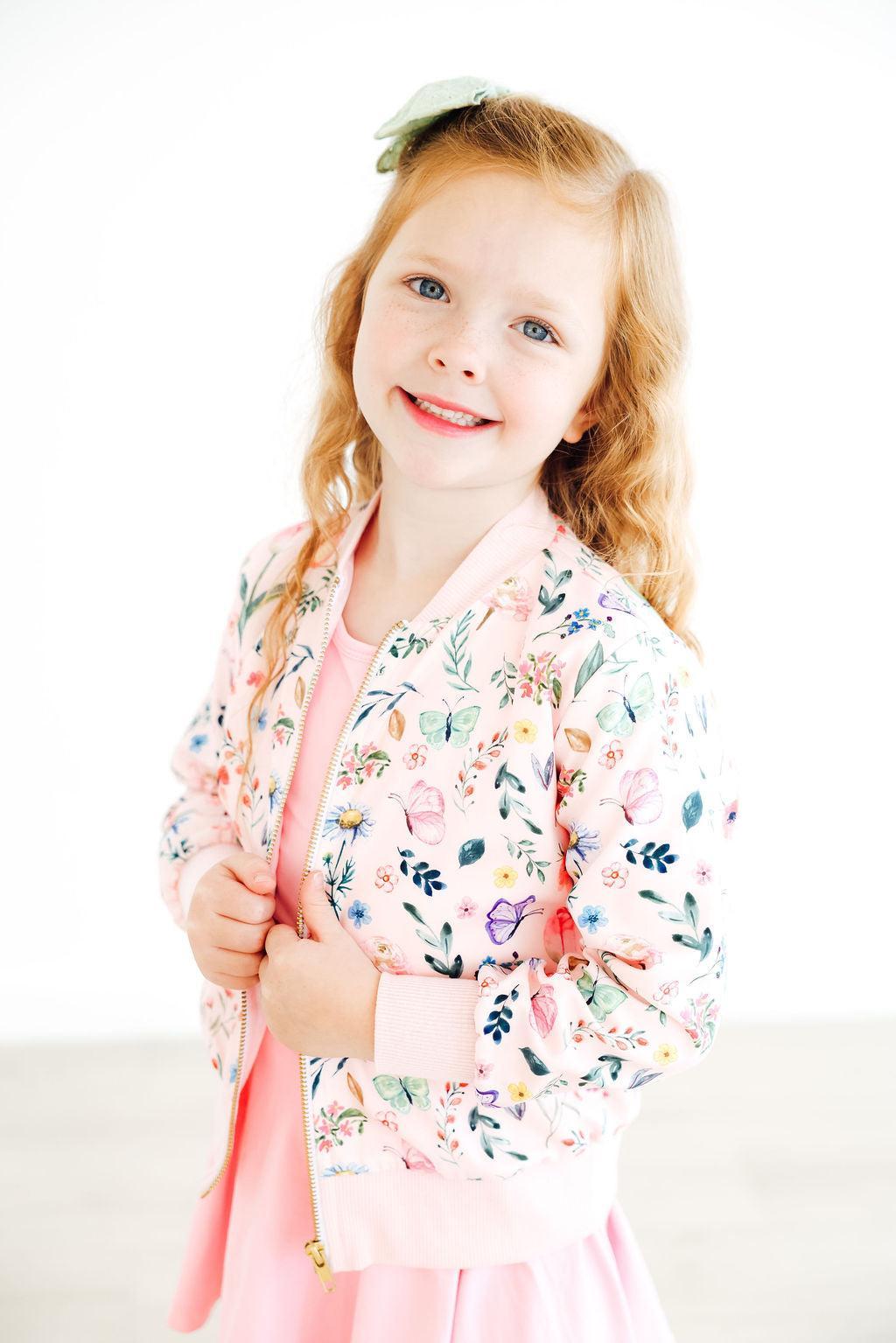 Mila & Rose ® Butterfly Meadows Satin Jacket — main product shot