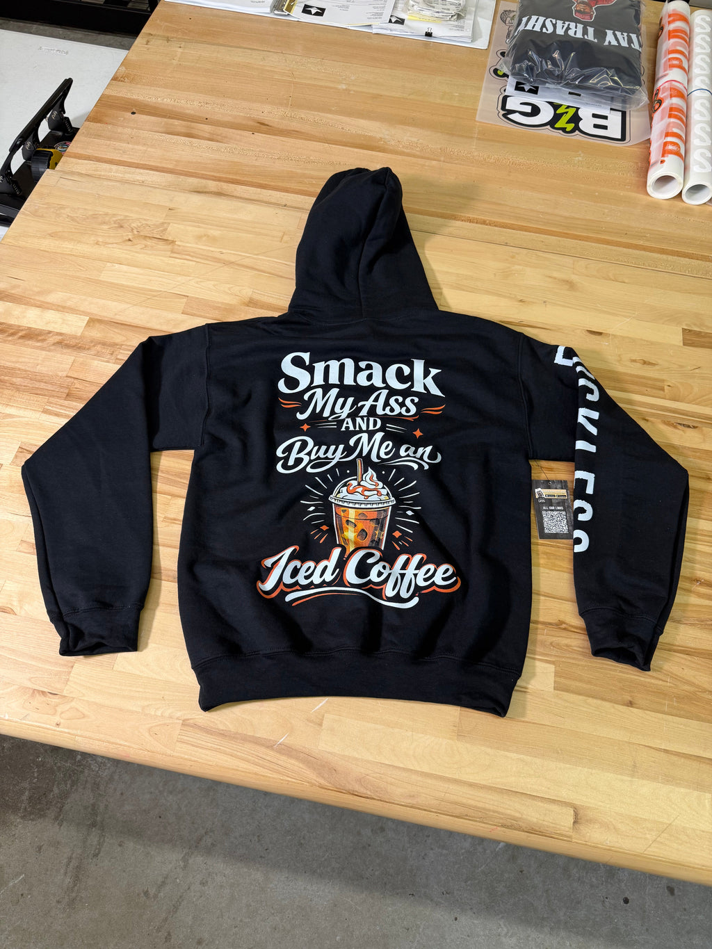 Luckless Outfitters Buy Me An Iced Coffee Hoodie — side view