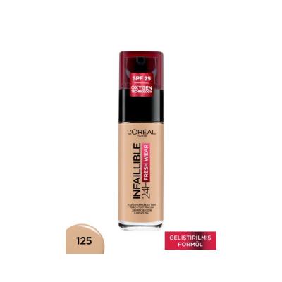 Loreal Paris Infaillible 24H Fresh Wear Foundation - Natural Rose Shade, Long Lasting Flawless Coverage Makeup