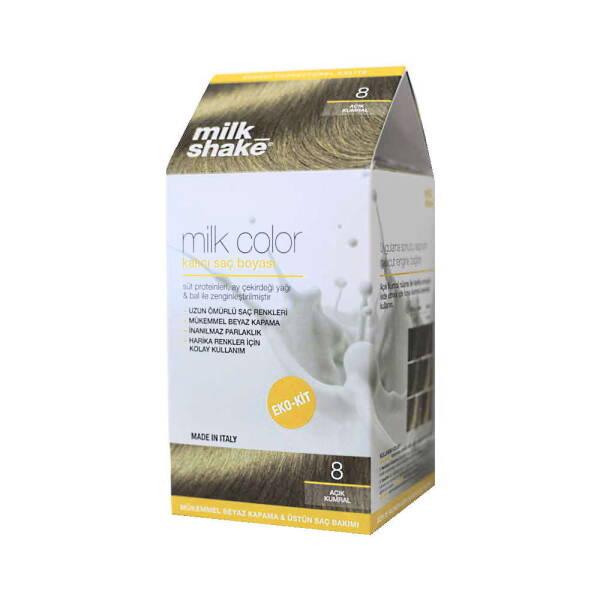 Milk Shake Hair Dye - 8 Açık Kumral Light Brown Hair Color, Nourishing Ingredients, Easy At-Home Application
