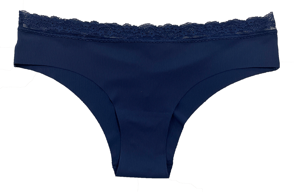 Love Libby Panties Laser Cut Rib Cheeky with Lace Waist, XS-2X — comparison shot
