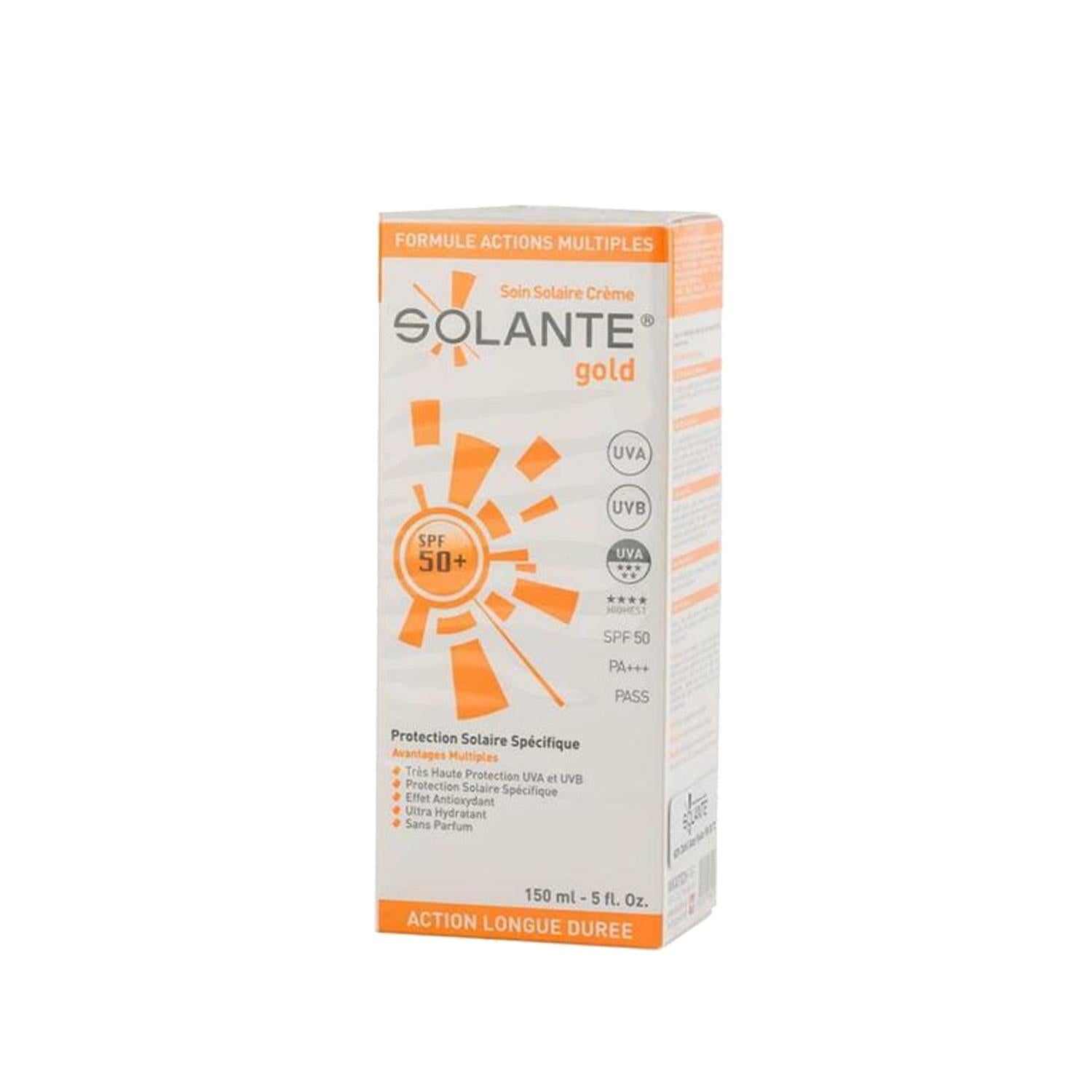 Solante Gold SPF50+ Sunscreen Cream 150ml - High UV Protection for Outdoor Enthusiasts