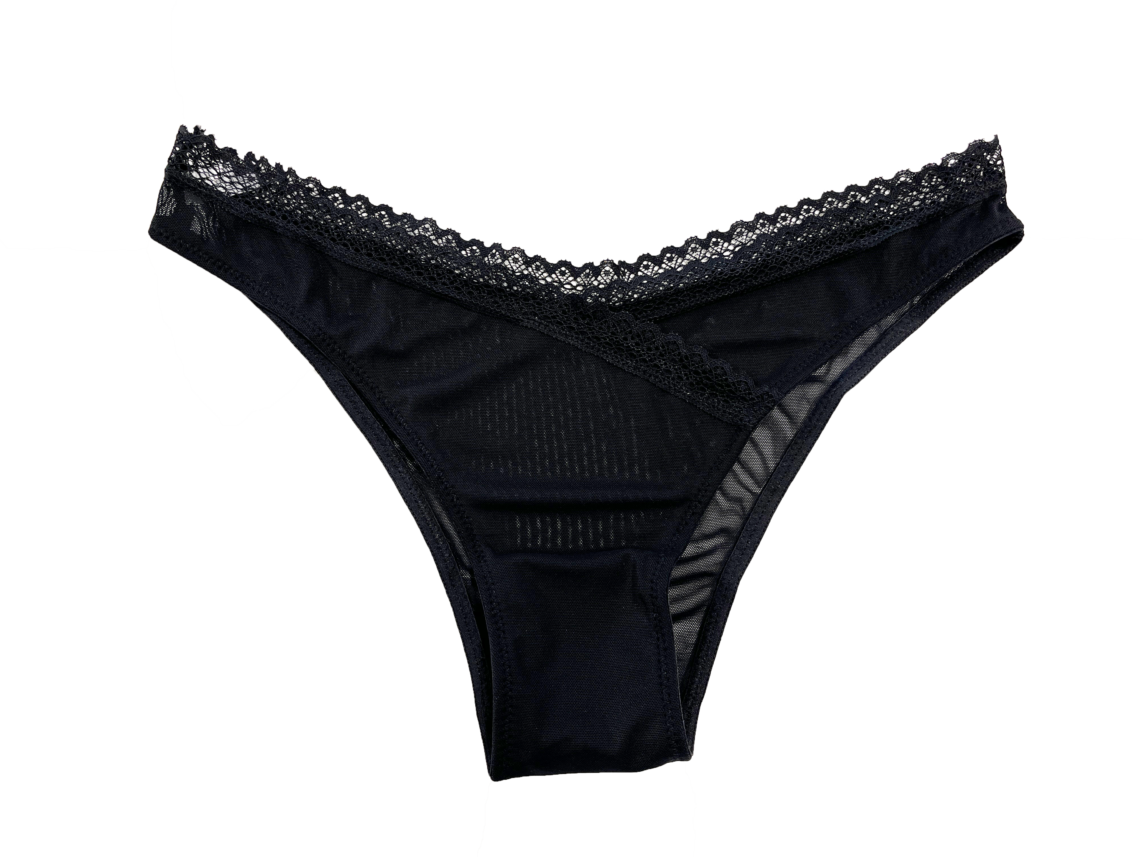 Love Libby Panties V-Front Mesh Cheeky with Lace, XS-2X — color detail