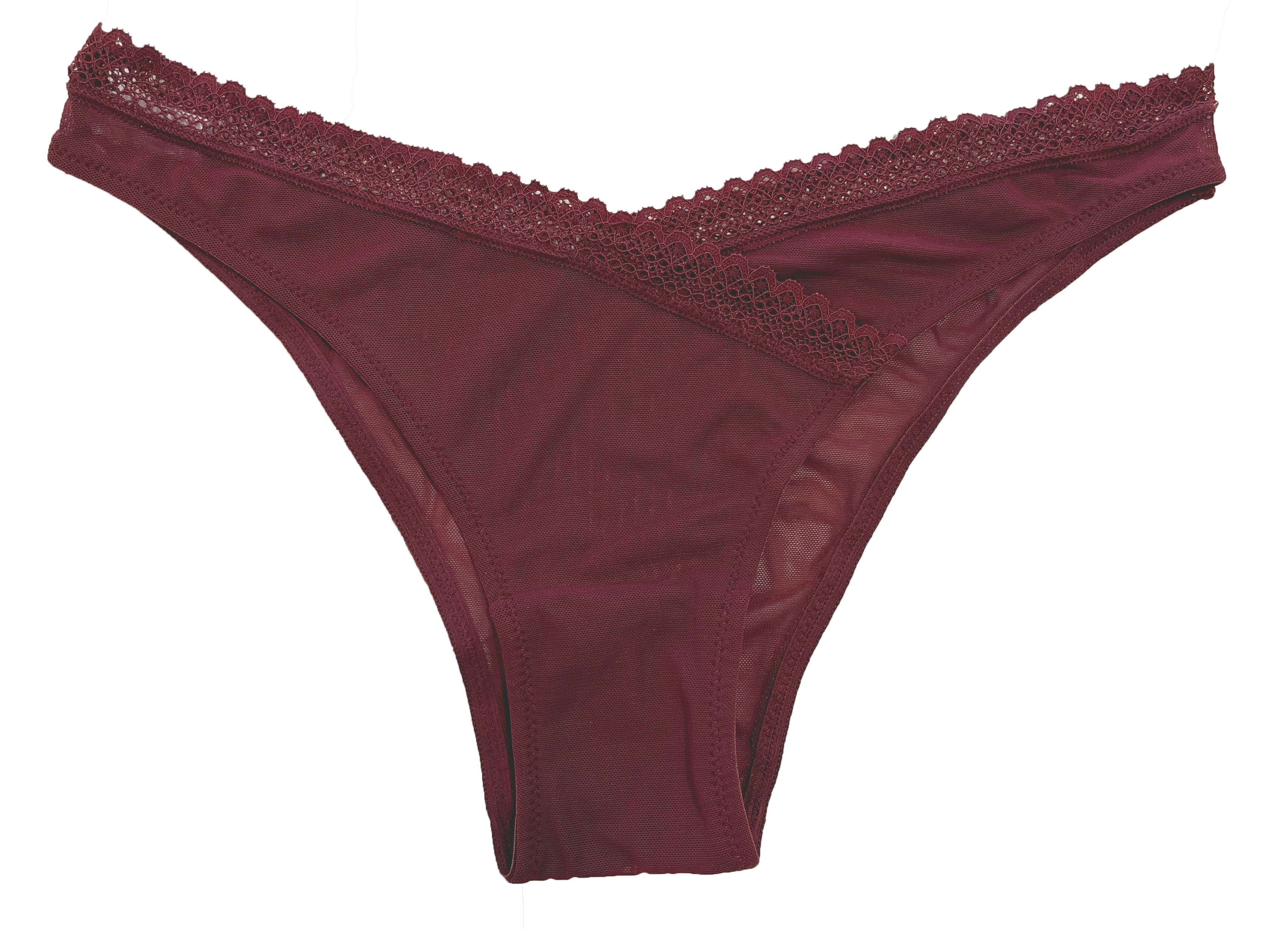 Love Libby Panties V-Front Mesh Cheeky with Lace, XS-2X — packaging