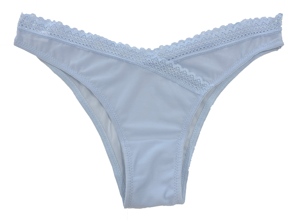 Love Libby Panties V-Front Mesh Cheeky with Lace, XS-2X — main product shot