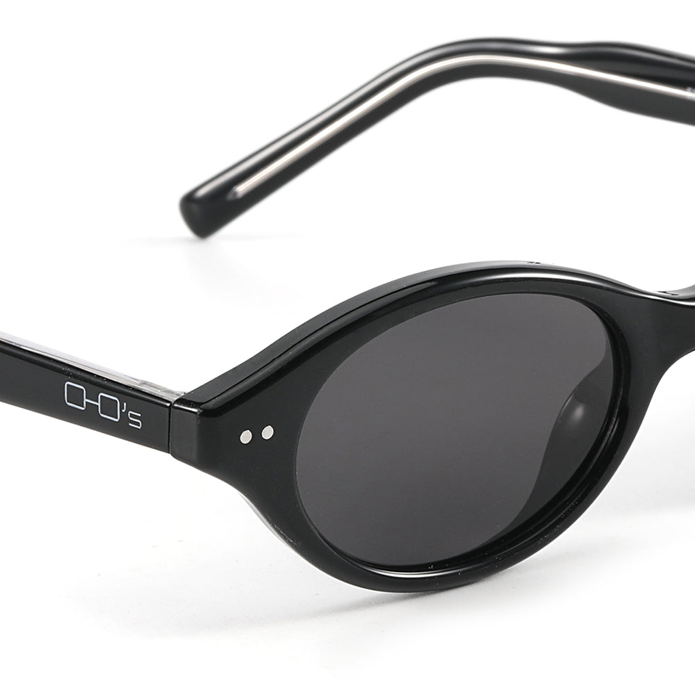 OHO's OHO's SILHOUETTE Sunglasses — Angular Geometric Frames — OHO's branding close-up