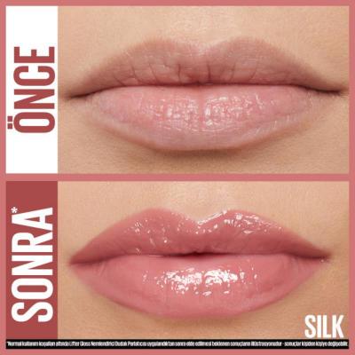 Maybelline Lifter Gloss: Hyaluronic Acid Hydrating Lip Gloss for Plump, Smooth Lips | Non-Sticky Formula - Silk Shade