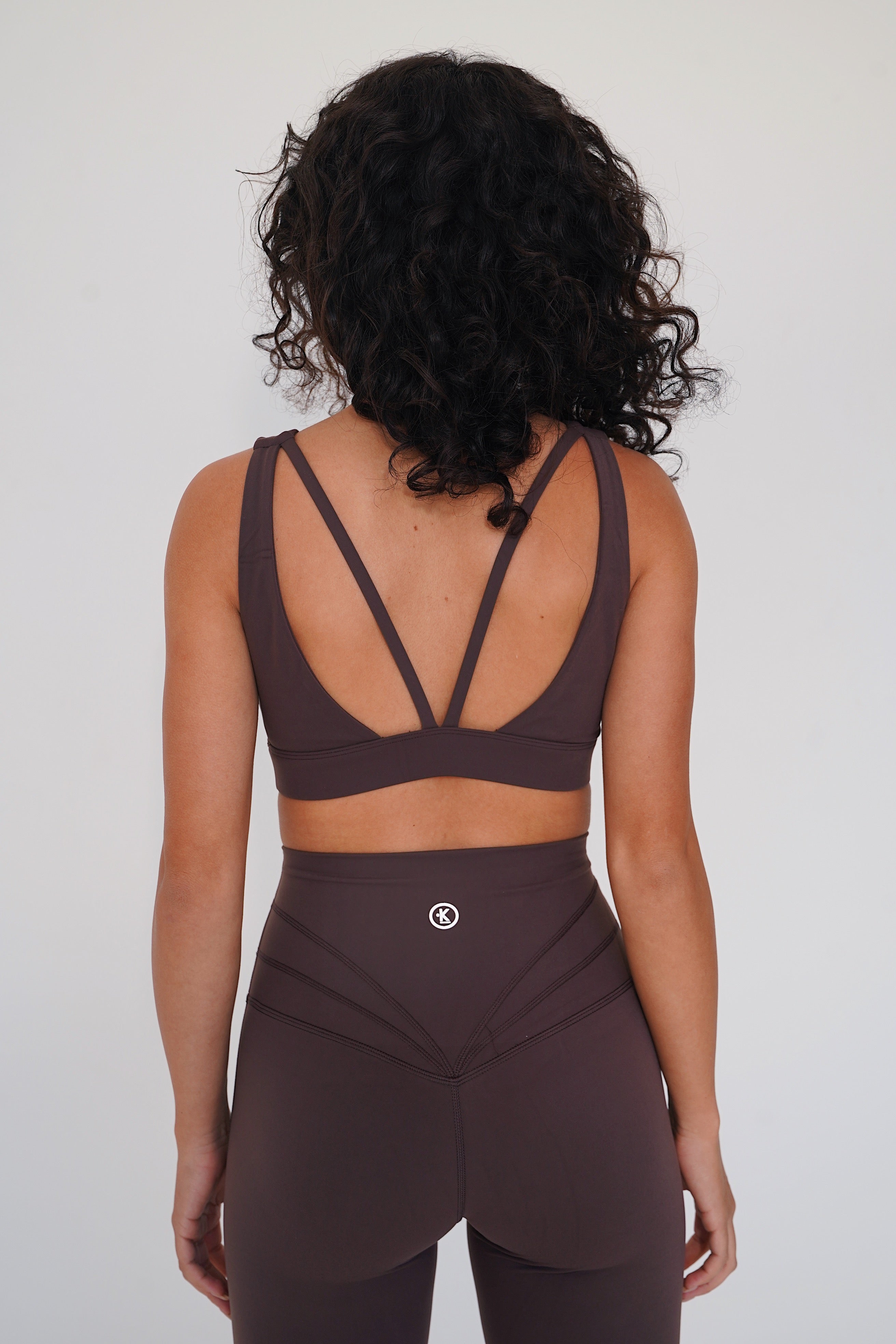 KIMITH BRAND I am Beautifully Radiant Quick Dry Coffee Yoga Legging — in-use photo