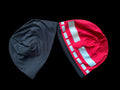 Reversible Beanie- Red No Text — VisiBlue tactical gear for law enforcement