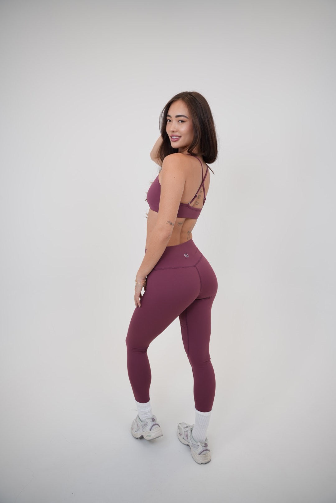 KIMITH BRAND My Time Is Divine Plum Cross-Back Butter Soft Bra — side view
