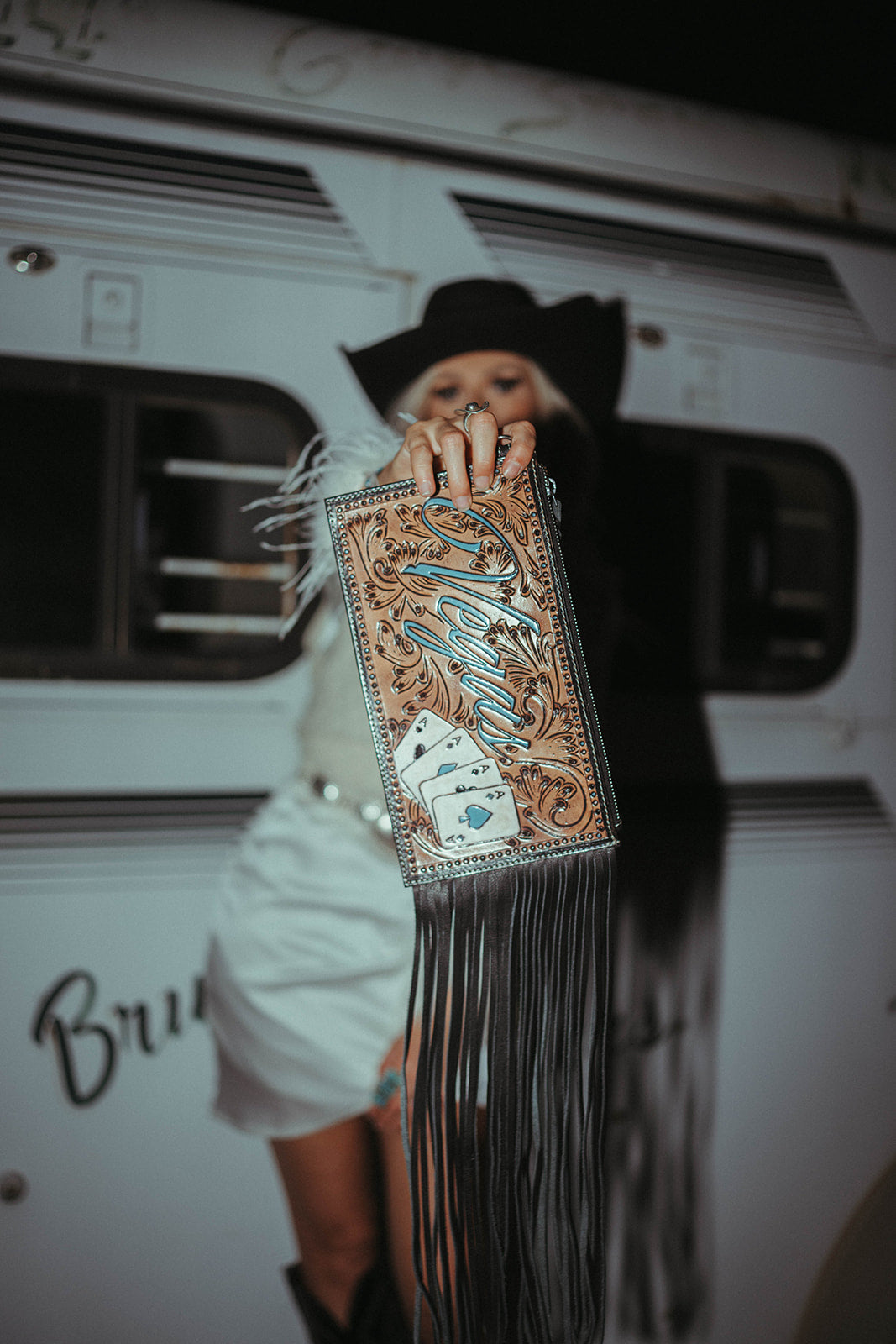 Haute Southern Hyde The Turquoise Vegas Clutch Wristlet a Haute Southern Hyde by Beth Marie Exclusive — main product shot