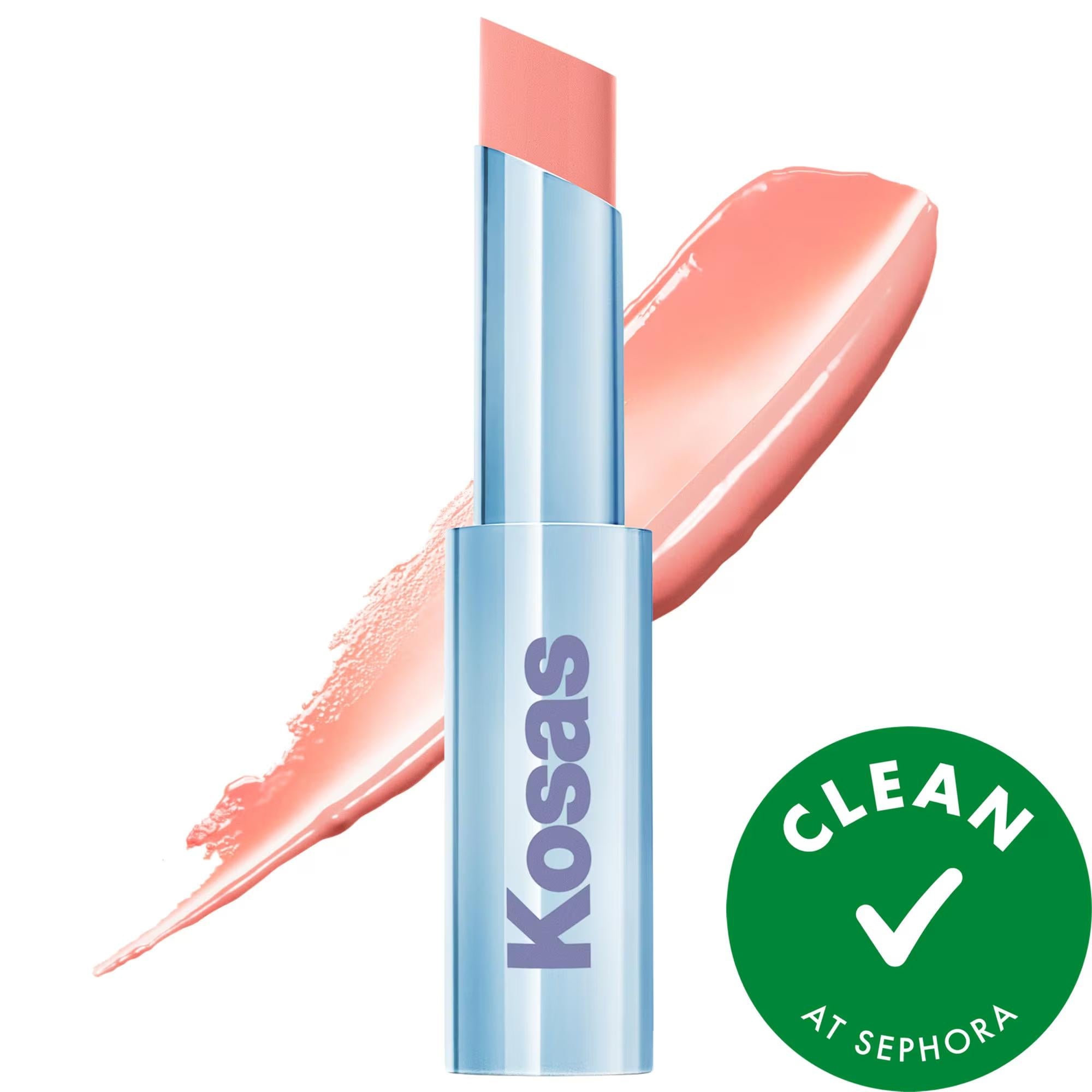 Wet Stick: Moisturizing Shiny Sheer Lipstick with Ceramides - Hydrating Lip Balm, Vegan, Cruelty-Free, Plumping