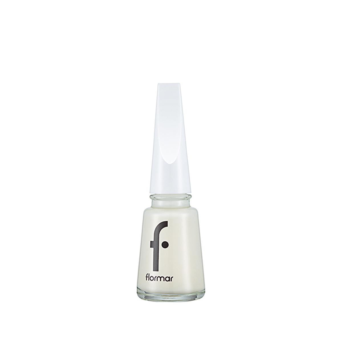 Flormar High Pigment White Nail Polish: Long Lasting, Chip Resistant, Glossy Finish & Enriched with Minerals for Nail Care