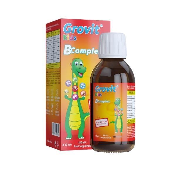 Grovit Kids B Complex 150 ml - Liquid Vitamin B Supplement for Children, Supports Energy and Development