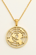 Pretty Little Patriot Pretty Little Patriot Biblical Flat Earth 18k gold Necklace — gold detail