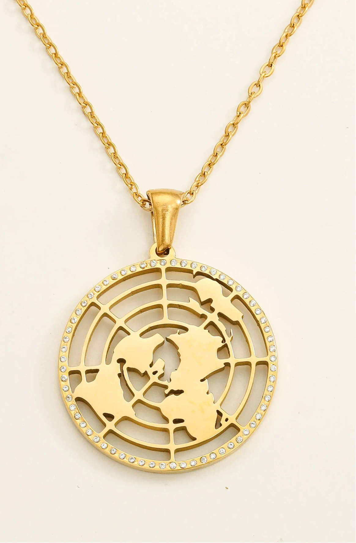 Pretty Little Patriot Pretty Little Patriot Biblical Flat Earth 18k gold Necklace — gold detail