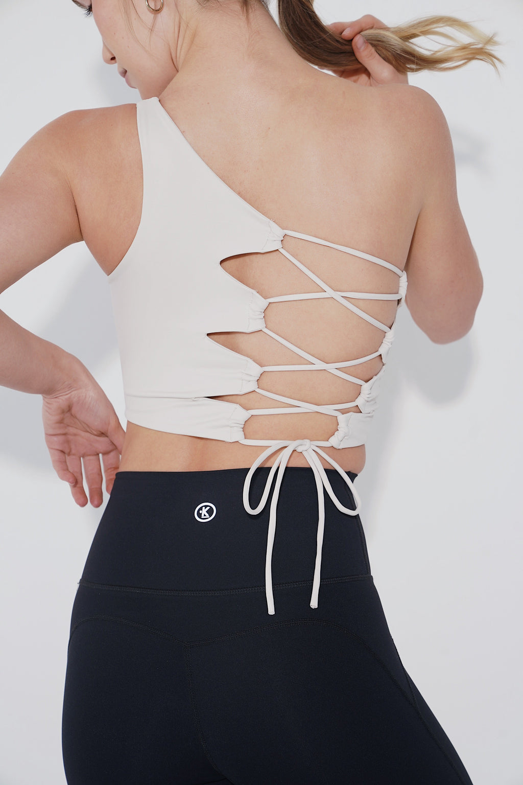KIMITH BRAND I Am Wise Tie up Bra in Ivory — alternative angle