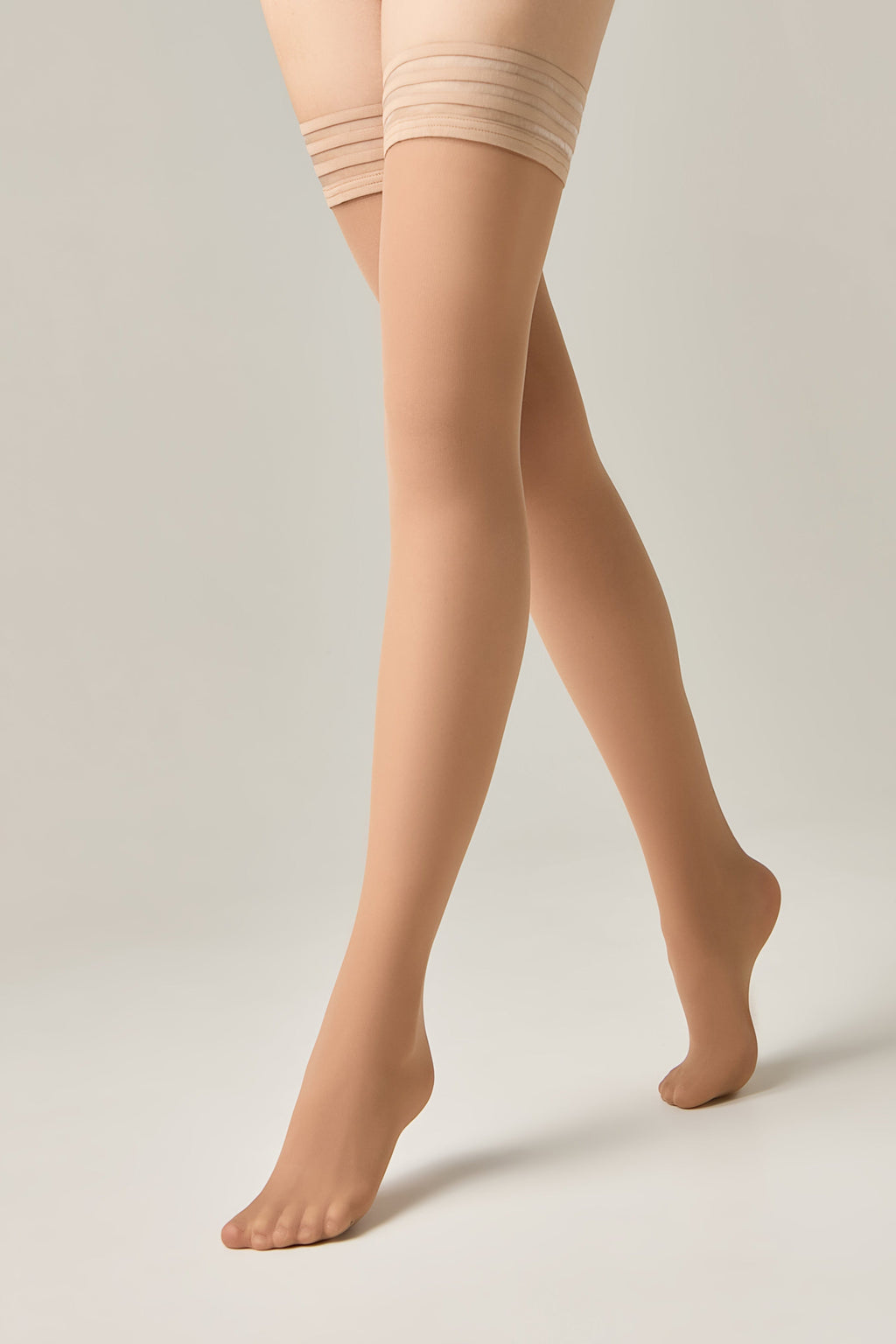 TheRanok.com Fantasy Stockings Conte Cabaret - Openwork Elastic Band and Tulle Effect — in-use photo