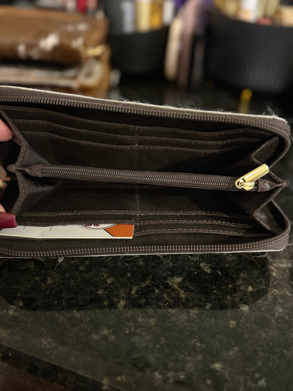 Whiskey Black & Co Charlie's Leather Wallet (Style 2) — hand-finished craftsmanship close-up