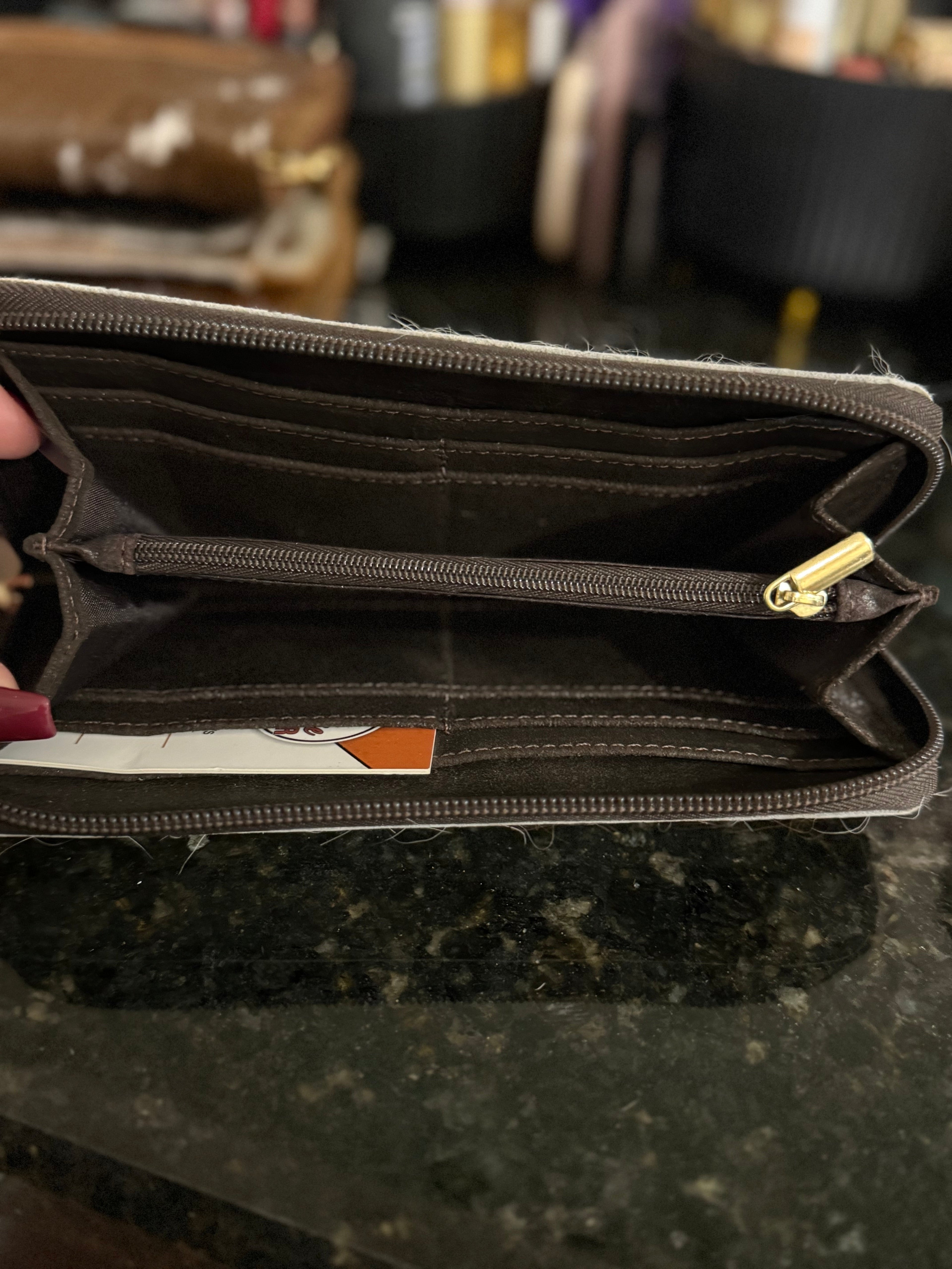 Whiskey Black & Co Charlie's Leather Wallet (Style 2) — hand-finished craftsmanship close-up