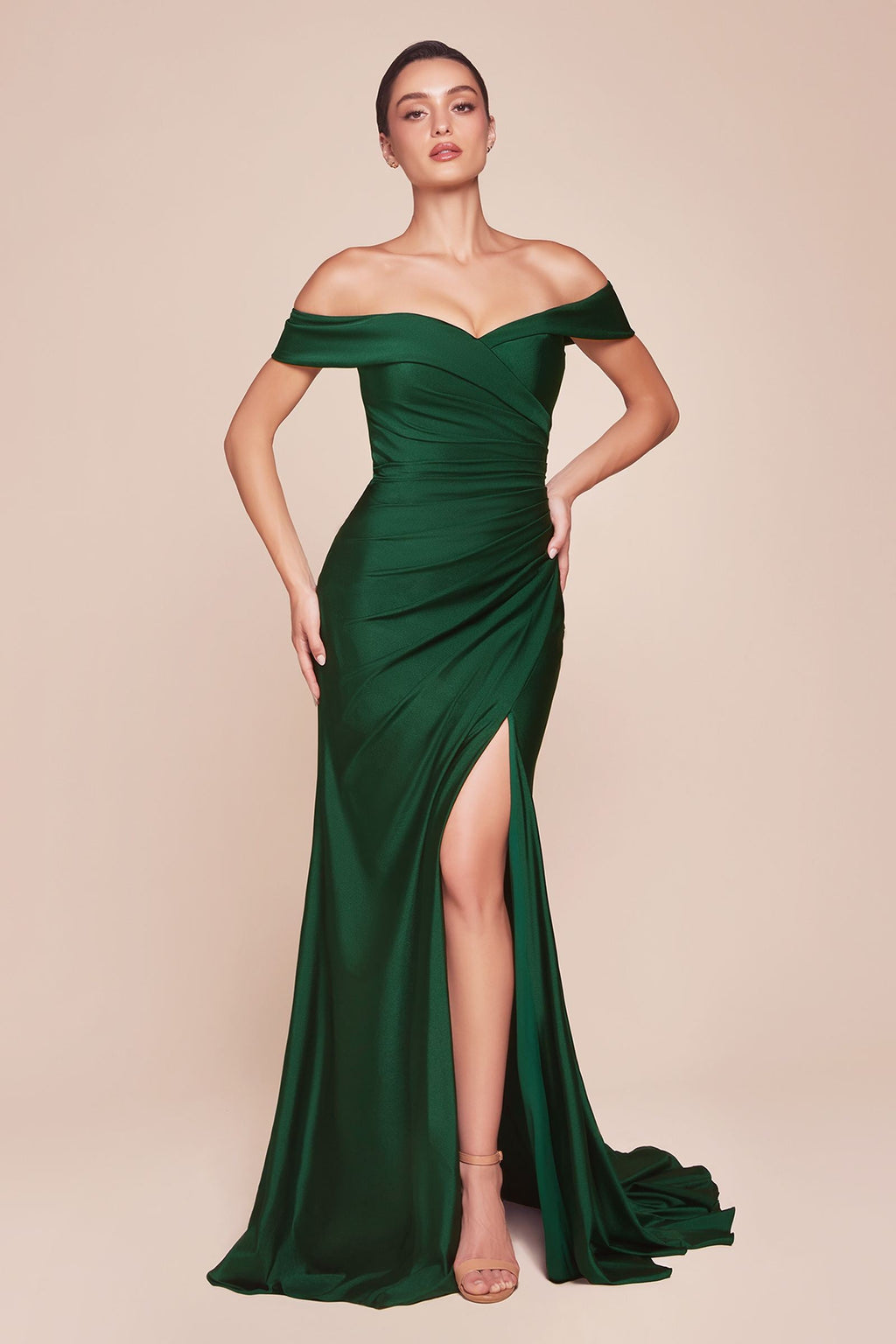 Ladivine CD790 Dress Off the Shoulder Stretch Spandex Gown
