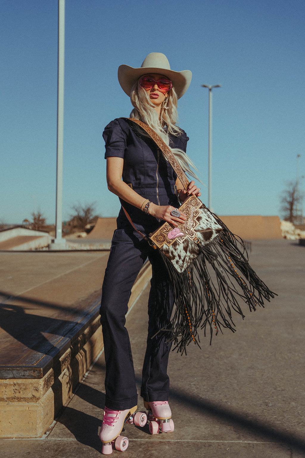 Haute Southern Hyde The Howdy Purse a Haute Southern Hyde by Beth Marie Exclusive — Haute Southern Hyde branding close-up