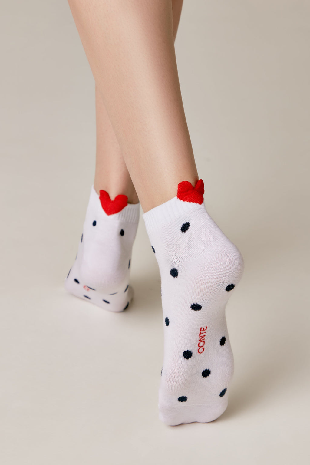 TheRanok.com Cotton Ankle Socks Conte Active - Polka Dots 222 — main product shot