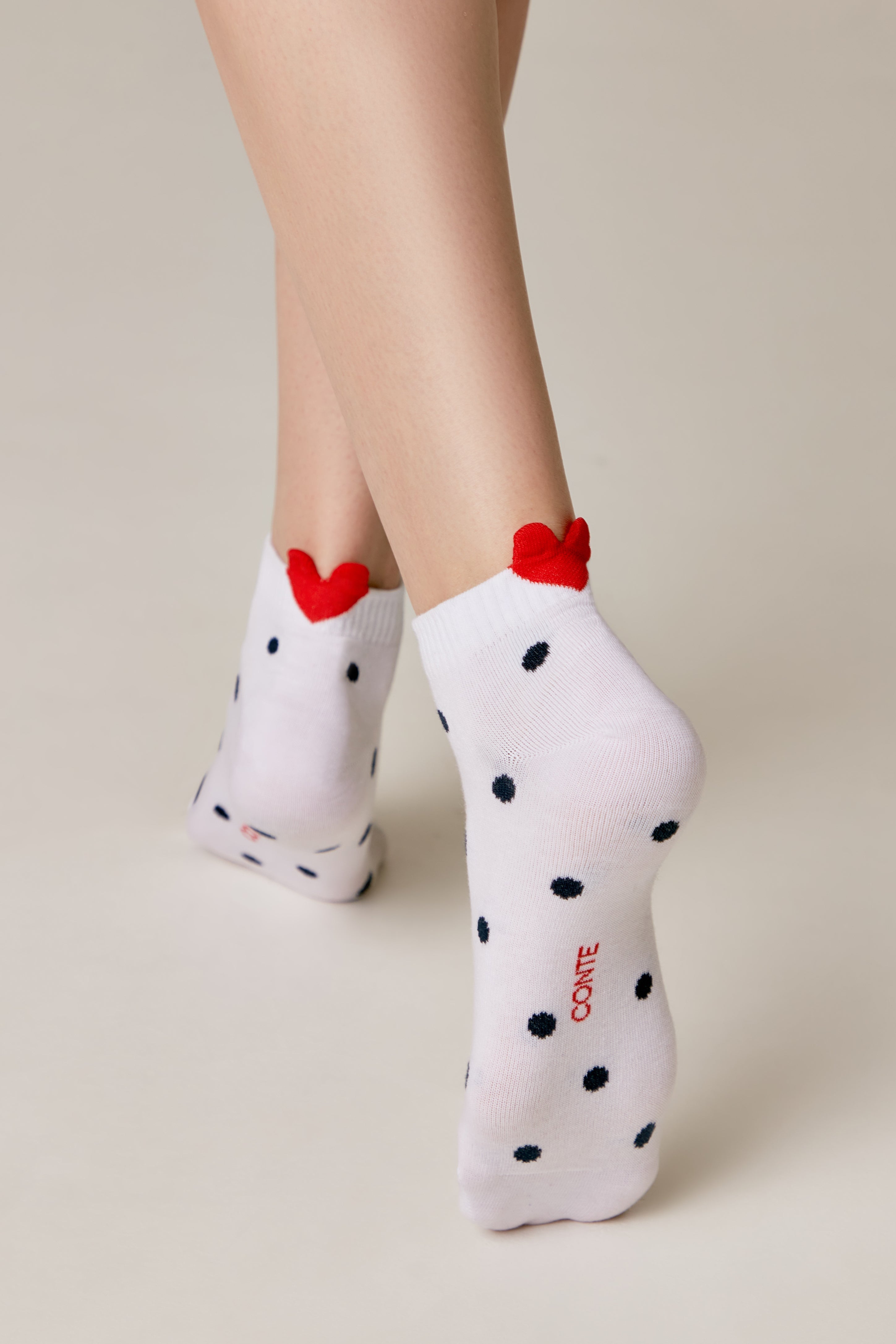 TheRanok.com Cotton Ankle Socks Conte Active - Polka Dots 222 — main product shot
