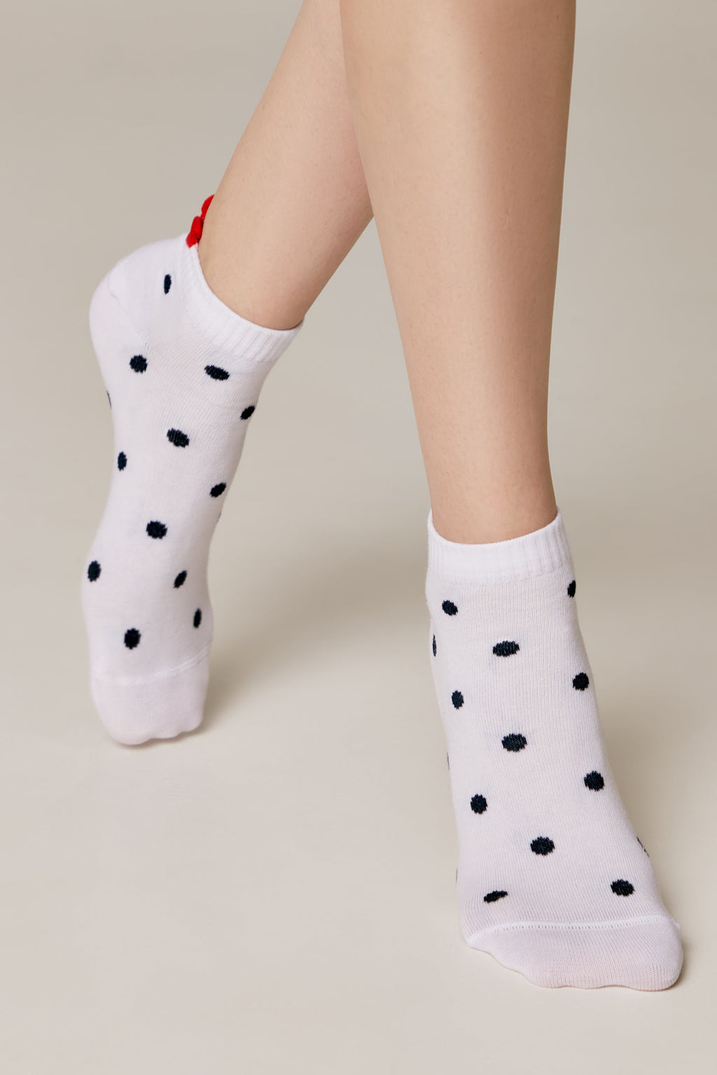 TheRanok.com Cotton Ankle Socks Conte Active - Polka Dots 222 — detail close-up