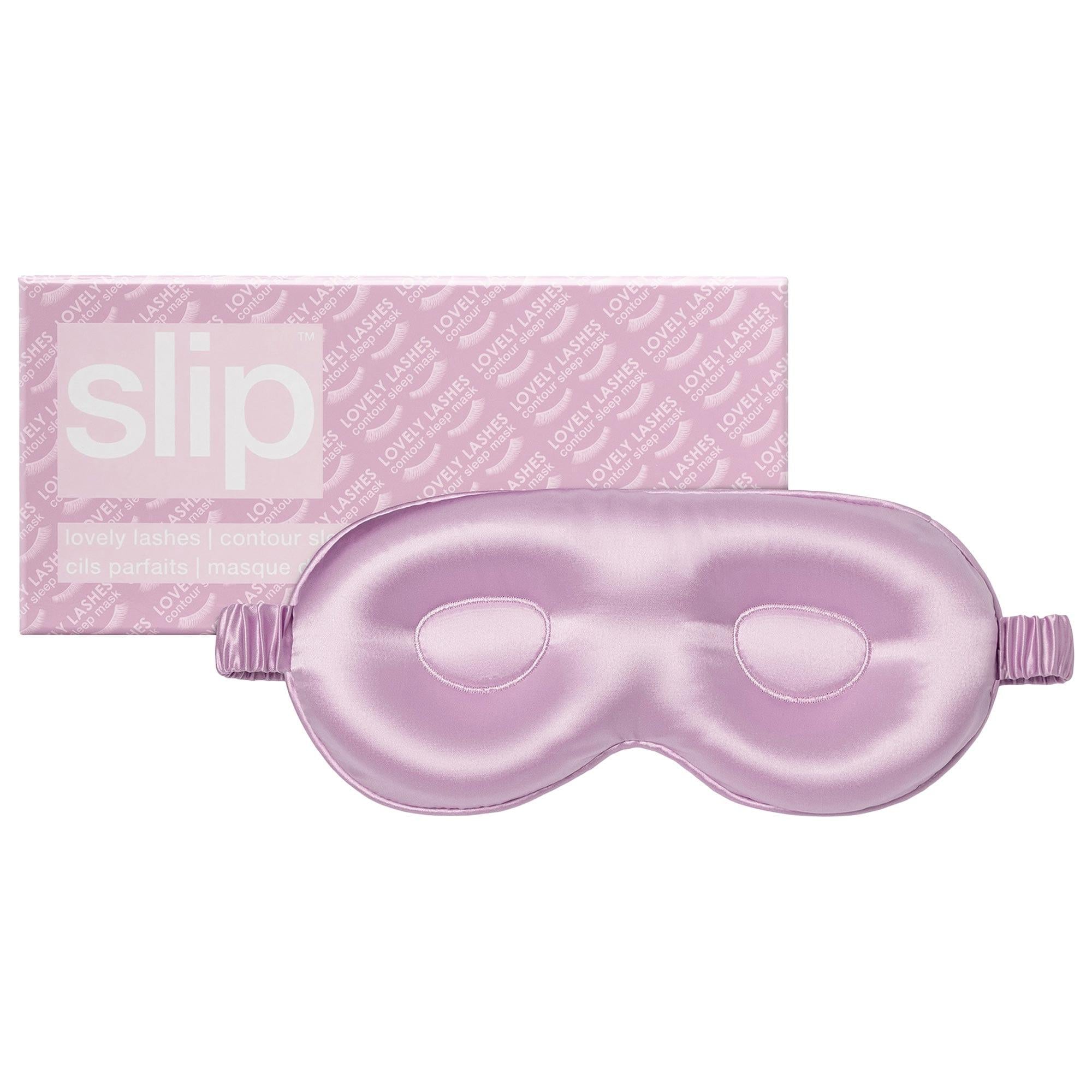 Slip Lovely Lashes Contour Sleep Mask - Luxury Silk Eyelash Extension Sleep Mask for Women, Protects Lashes, Comfortable, Soft, and Durable