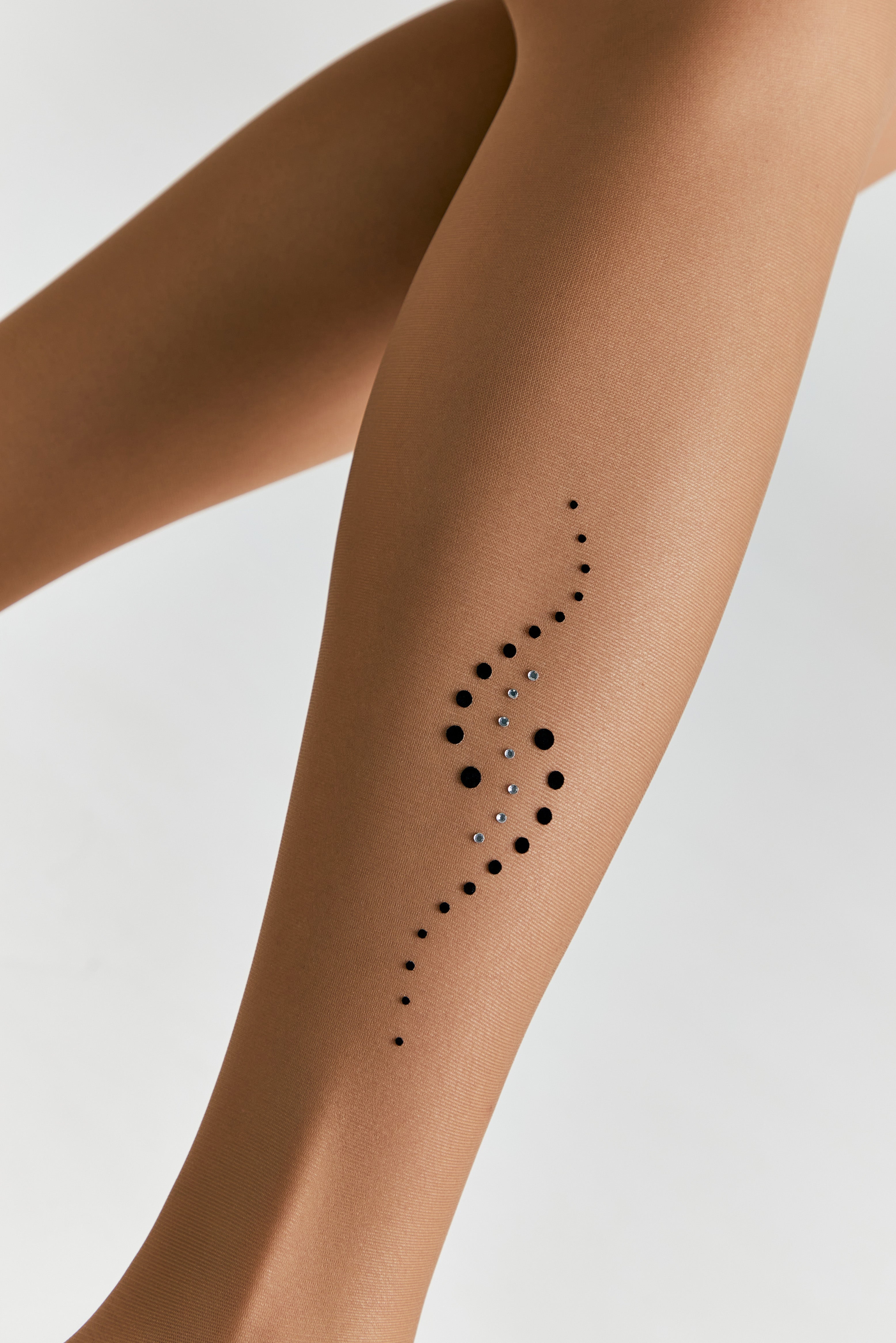 TheRanok.com Fantasy Tights Conte Sheen - Flock and Rhinestone Applique — feature highlight