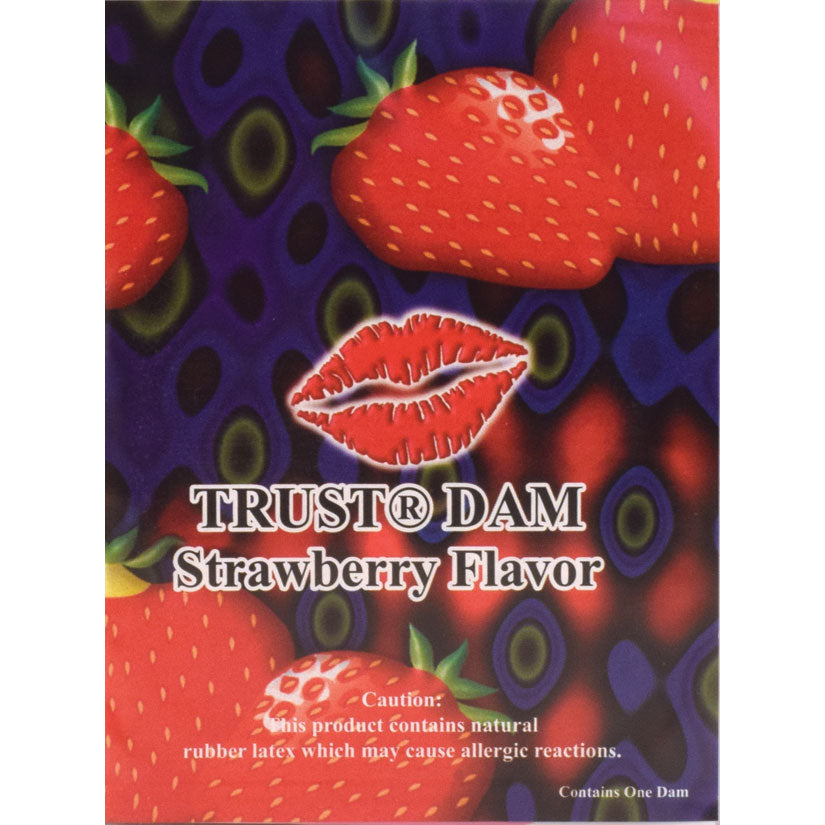 Love Spark Cove | Intimate Apparel, Pleasure Shop & Free Shipping Dental Dam Condom-Strawberry — main product shot