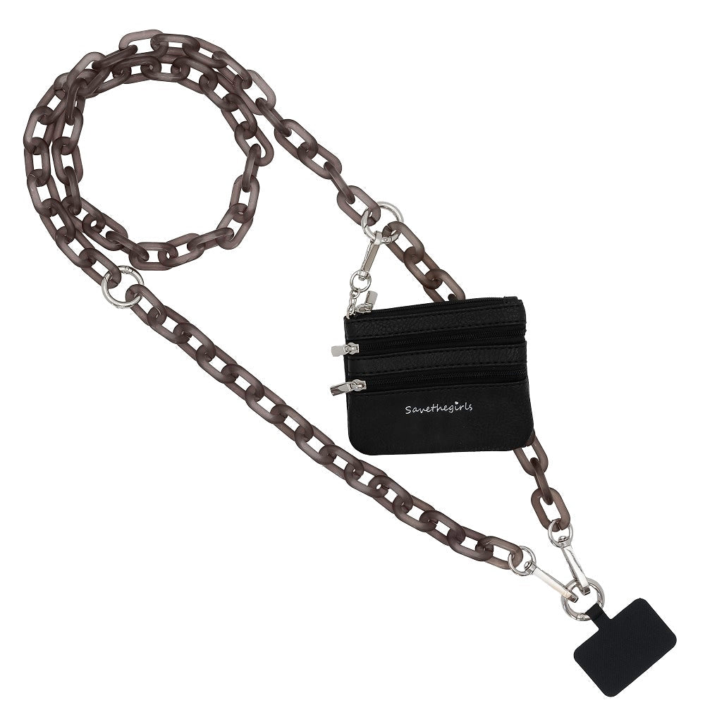 SaveTheGirls Clip & Go Ice Chain with Pouch — fabric or material detail
