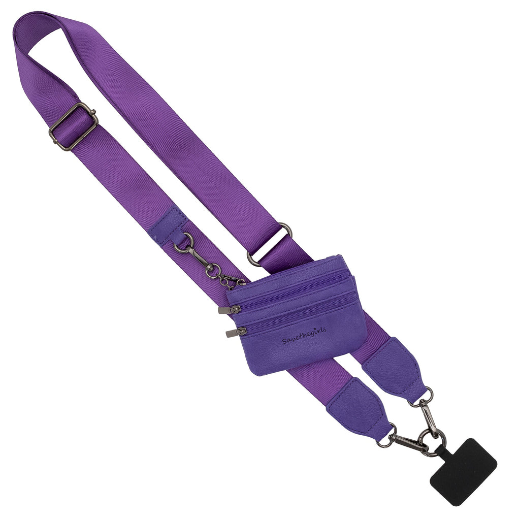 SaveTheGirls Clip & Go Strap with Pouch - Solid Collection — side view
