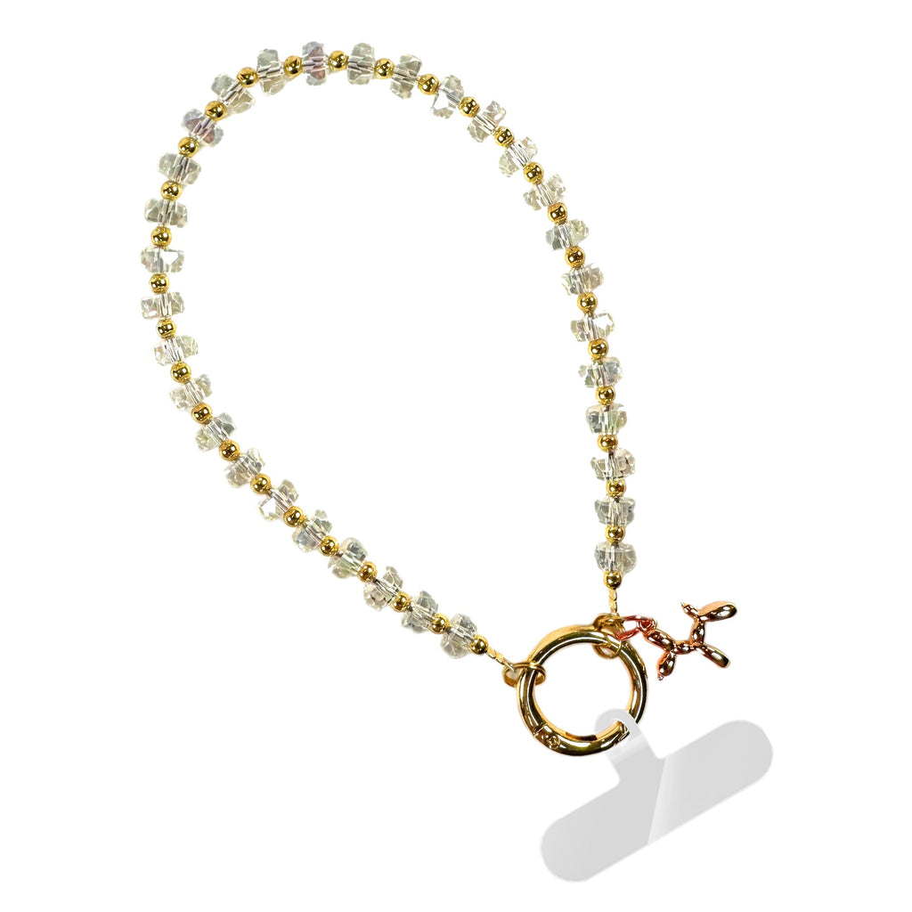 SaveTheGirls Clip & Go Beaded Wristlet Bedazzled Collection — fabric or material detail