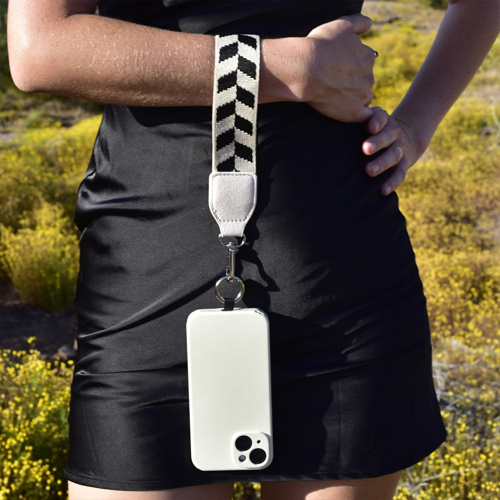 SaveTheGirls Clip & Go Strap w/Zippered Pouch Chevron — main product shot