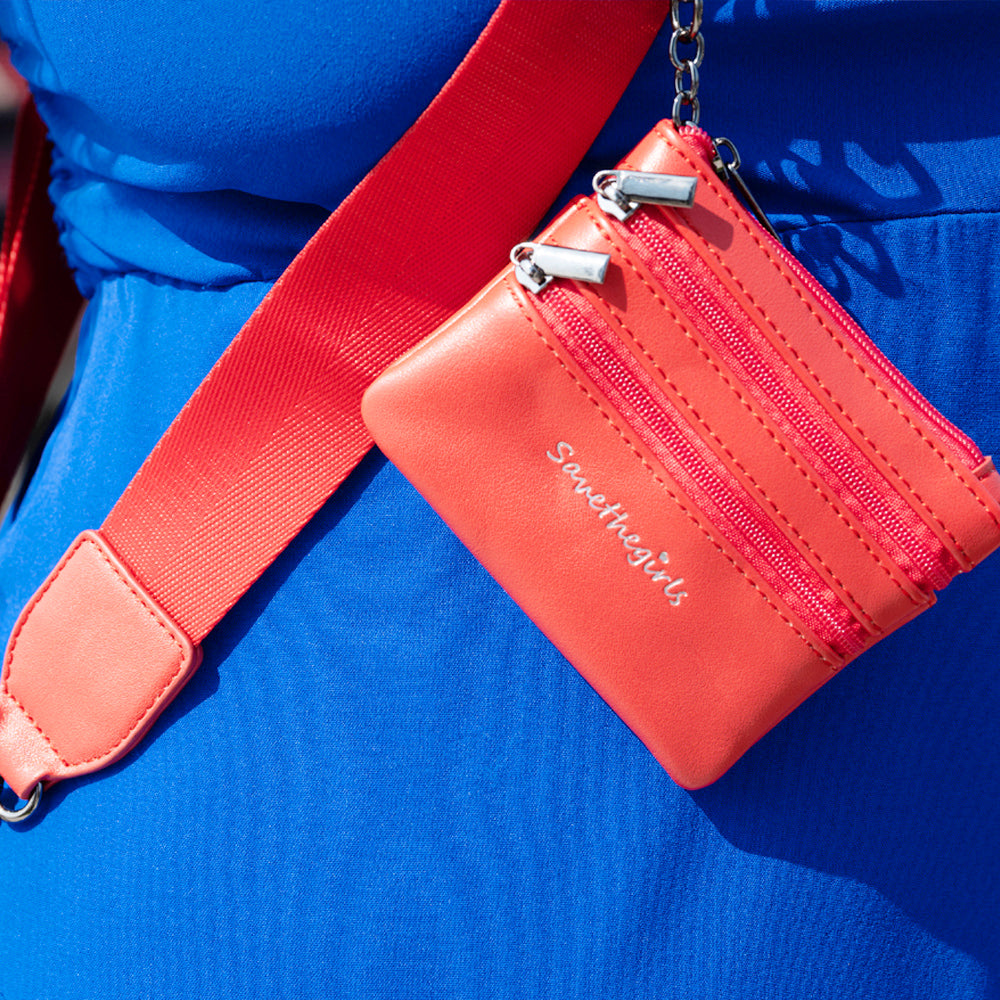 SaveTheGirls Clip & Go Strap with Pouch - Solid Collection — product on model