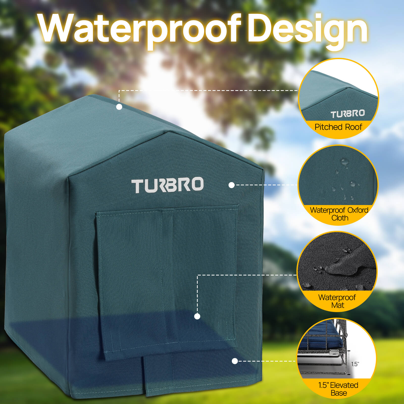 (Open Box) Neighborhood CH17A Heated Cat House – TURBRO, view 3