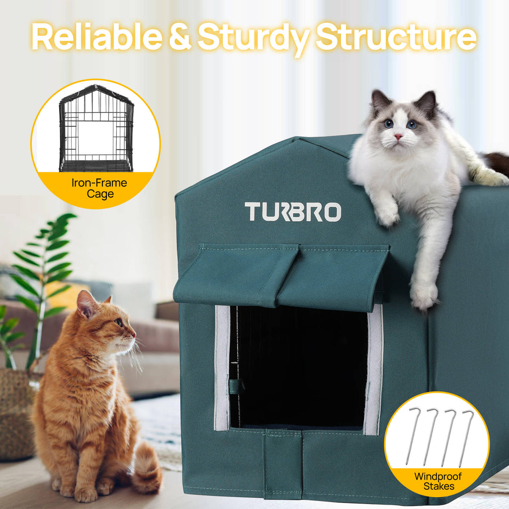 (Open Box) Neighborhood CH17A Heated Cat House – TURBRO, view 4