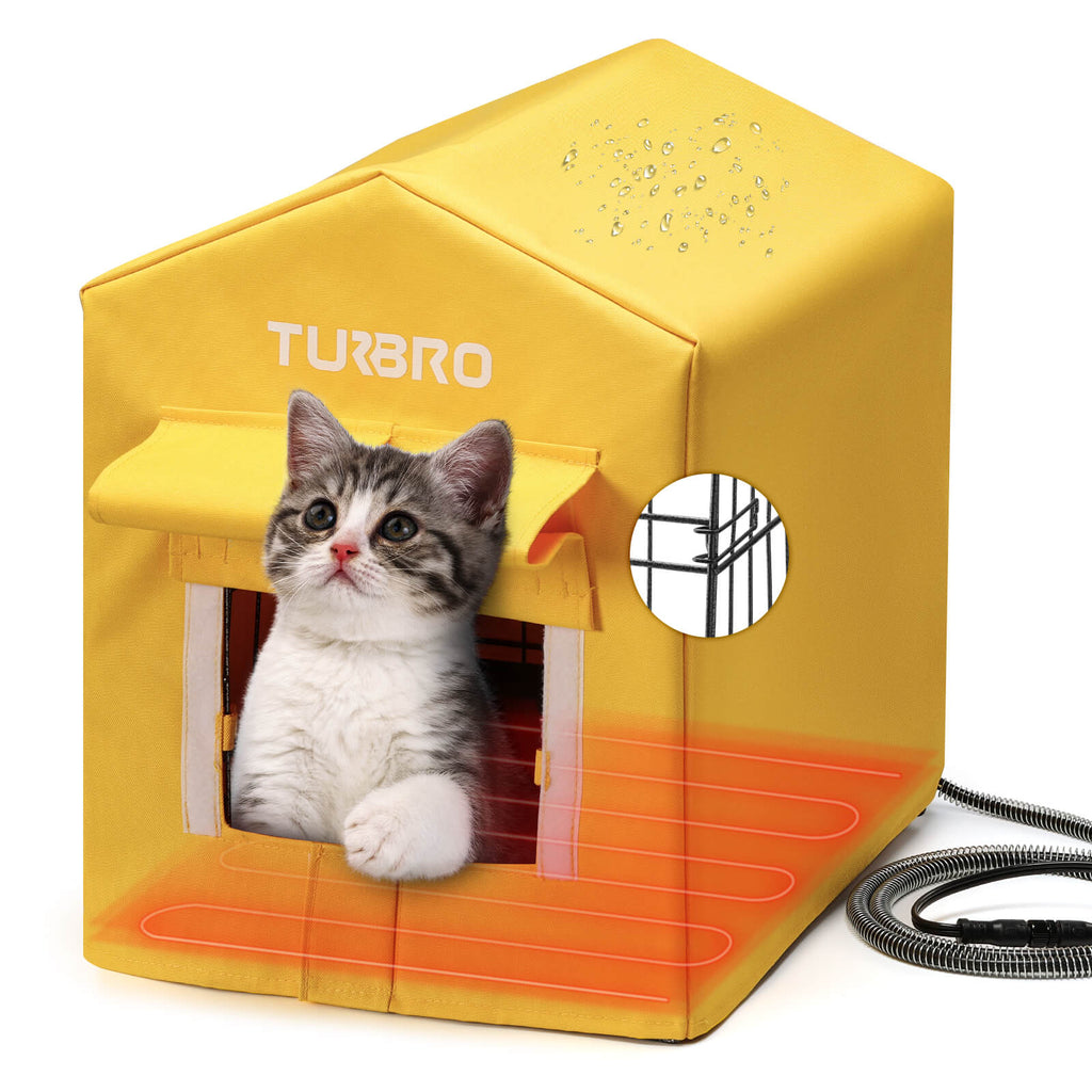(Open Box) Neighborhood CH17A Heated Cat House – TURBRO, view 8