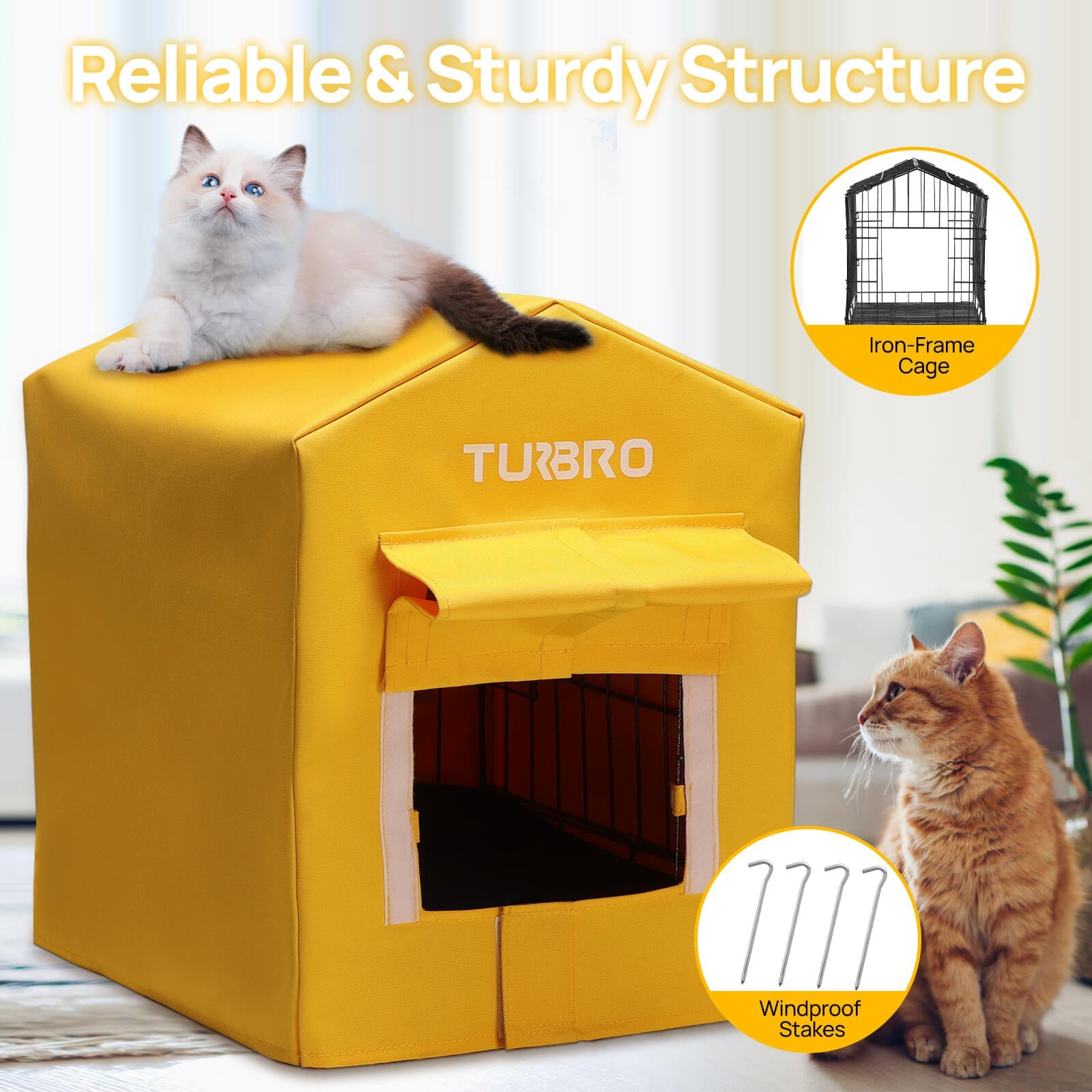 (Open Box) Neighborhood CH17A Heated Cat House – TURBRO, view 11