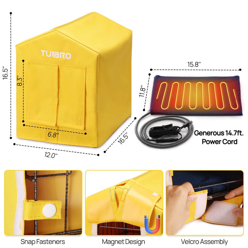 (Open Box) Neighborhood CH17A Heated Cat House – TURBRO, view 12