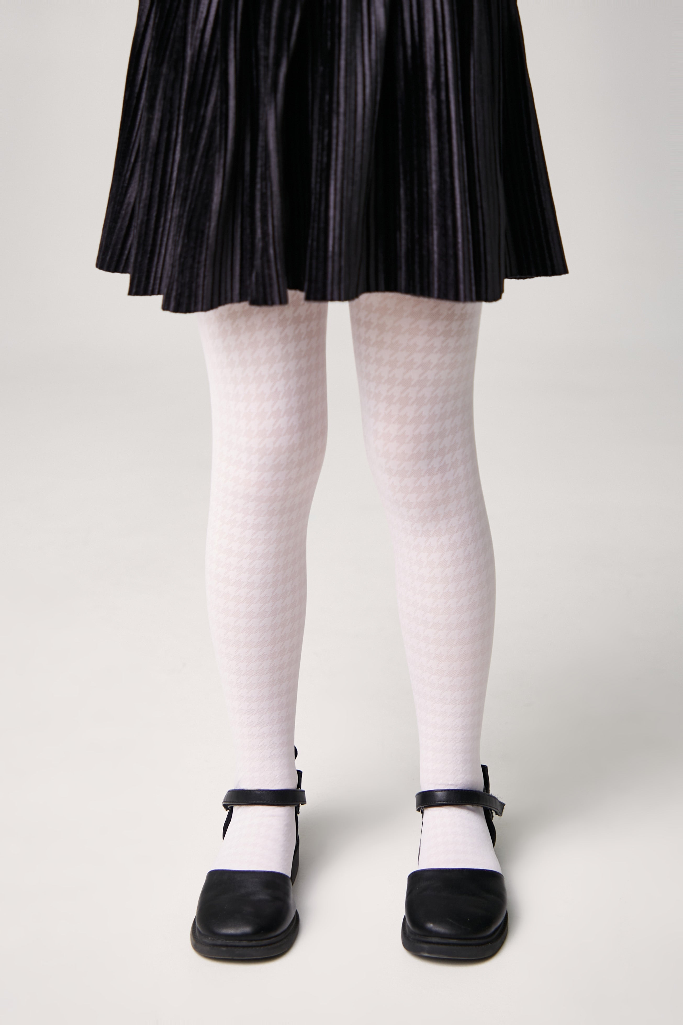 TheRanok.com Conte Tights for girls Chanel 40 Den - Houndstooth Pattern — main product shot
