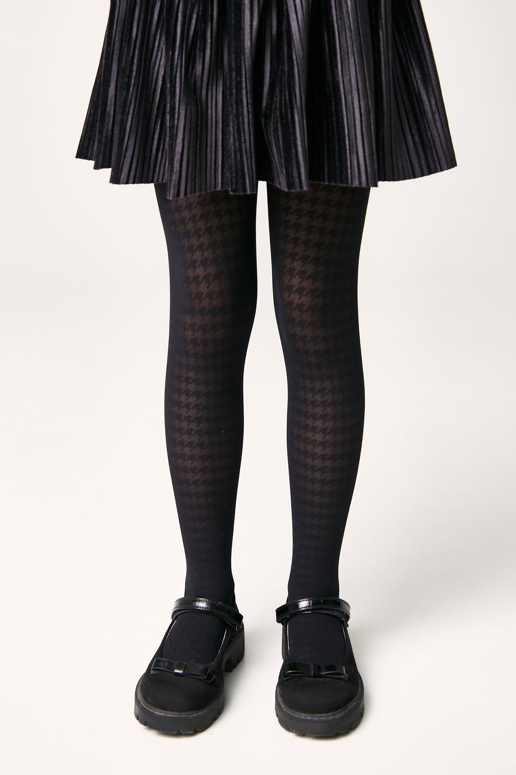 TheRanok.com Conte Tights for girls Chanel 40 Den - Houndstooth Pattern — size reference