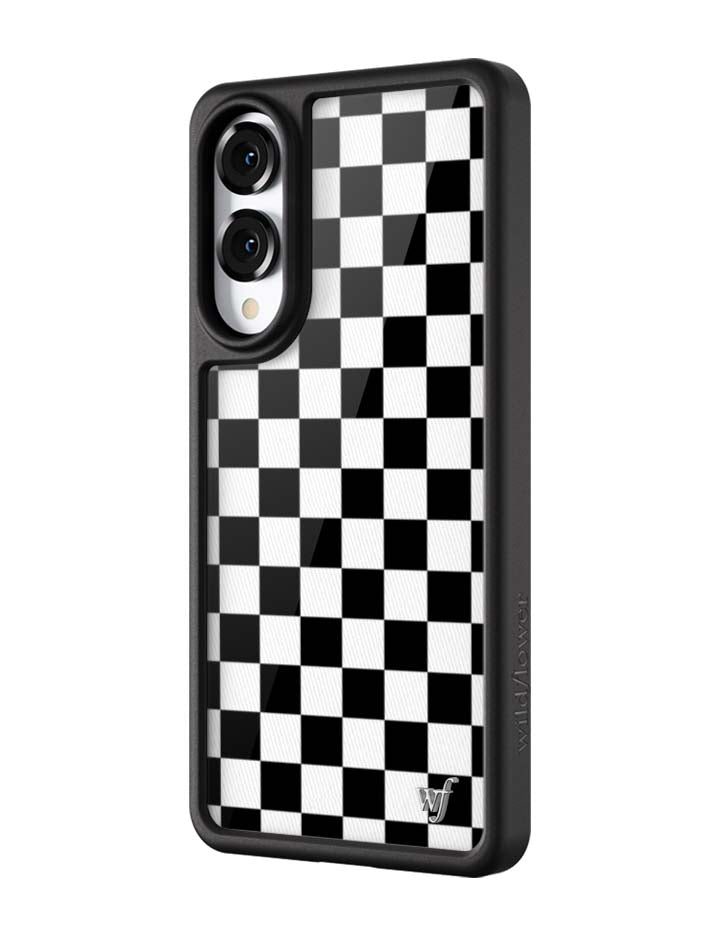 Wildflower Cases Checkers | Black Samsung Galaxy Case — side view