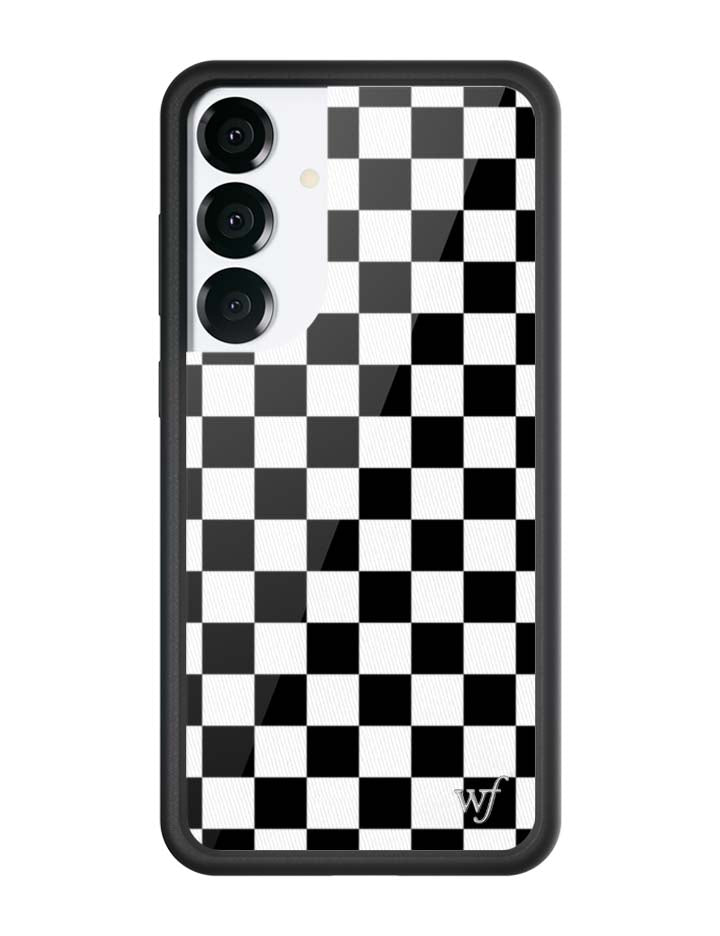 Wildflower Cases Checkers | Black Samsung Galaxy Case — back view