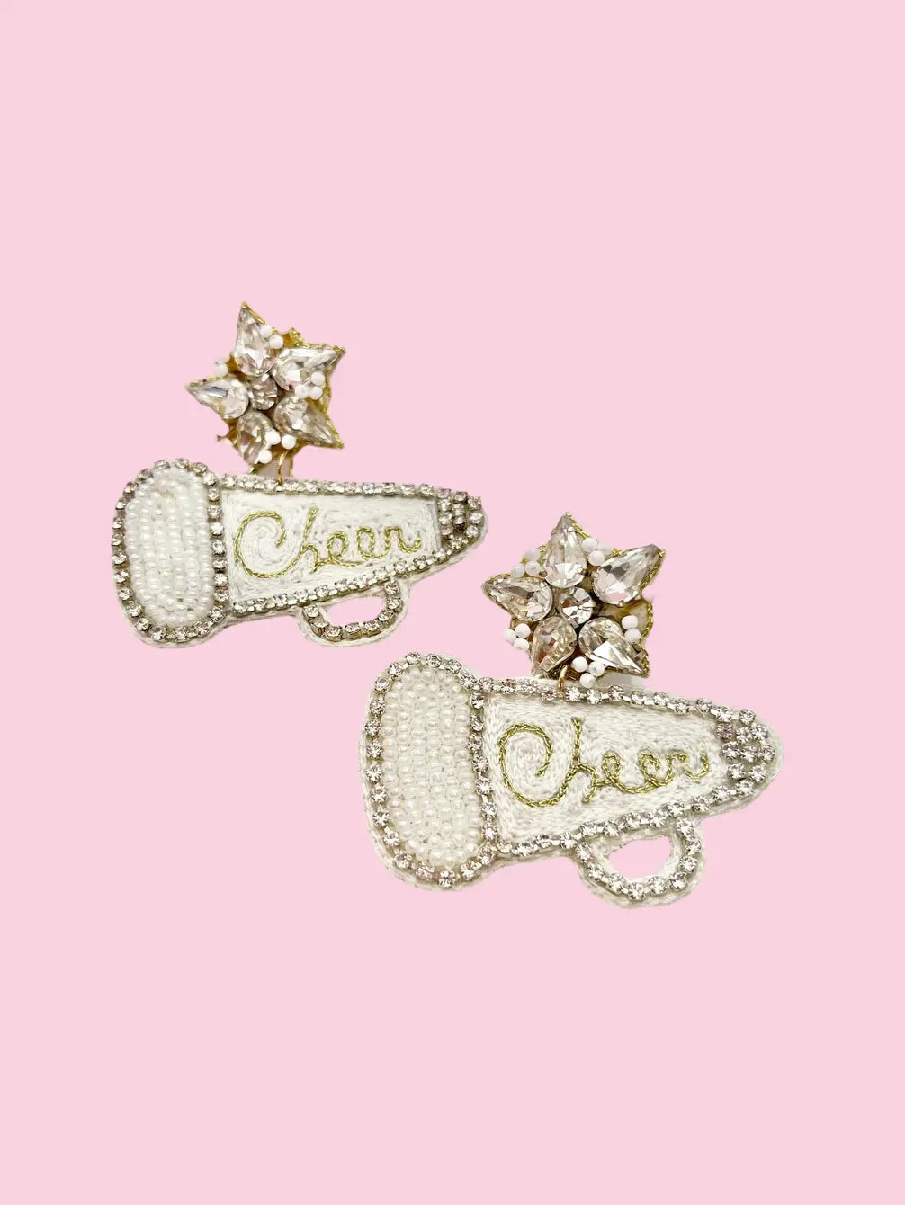 KADOU BOUTIQUE Team Cheering Beaded Earrings — alternative angle