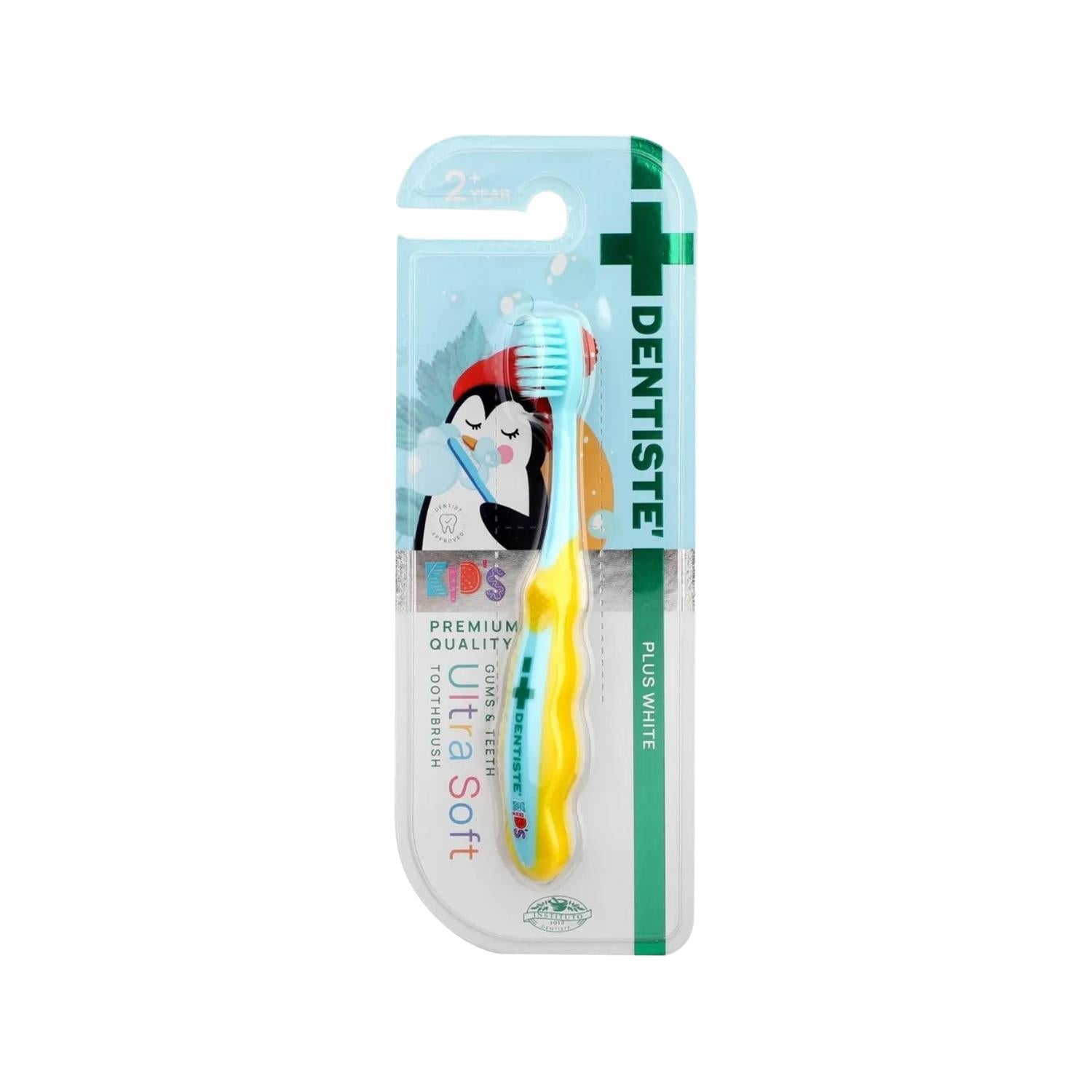 Dentiste Kids Plus White Ultra Soft Kids Toothbrush - Gentle Dental Care for 2+ Years - Promotes Healthy Gums & Whiter Teeth